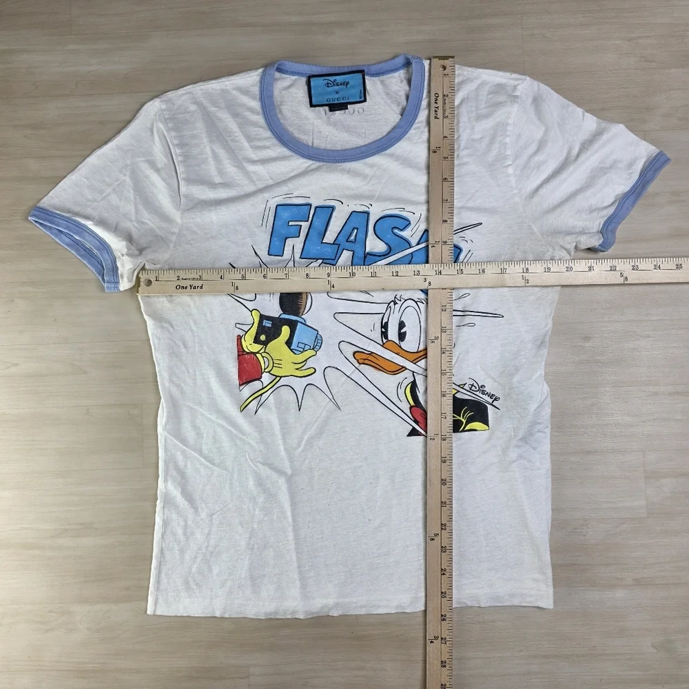 Gucci x‎ Disney Donald Duck Flash Ringer Shirt Men's Size Medium